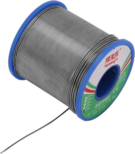 Vista 7 de Rollo de alambre de soldadura de núcleo de colofonia 60/40 de 0.047 in de diámetro para soldador electrónico con carrete de soldadura de núcleo