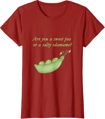 Vista 19 de ¿Eres un guisante dulce o edamame salado? Camiseta, Negro