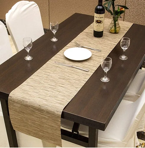 Vista 5 de SHACOS - Caminos de mesa de vinilo tejido, lavables, para uso en interiores o exteriores, fáciles de limpiar