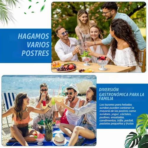 Vista 6 de Meanplan - 24 cuencos de plástico de 8 onzas para helado de postre