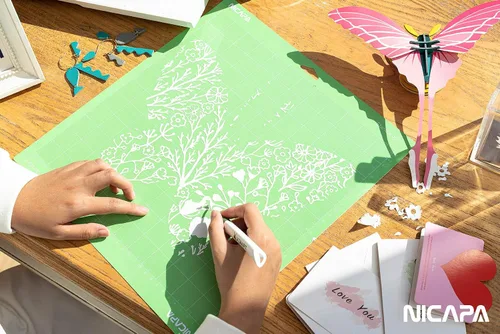 Vista 4 de Alfombrilla de corte de agarre estándar para Cricut Maker 3/Maker/Explore 3/Air 2/Air/One (12 x 12 pulgadas, 2 unidades)