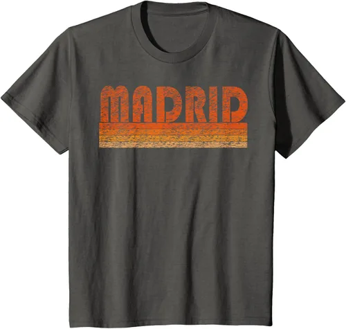 Vista 75 de clásico Retro Madrid playera, hombre 3XL, Asphalt Negro
