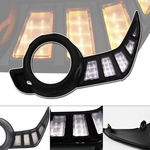 Vista 2 de Switchback - Lámpara LED ámbar blanca para parachoques delantero, antiniebla, diurna, señal de giro LED secuencial, compatible con Toyota 4Runner
