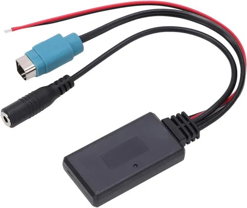 Vista 7 de Aramox Módulo AUX en Bluetooth, adaptador de cable Bluetooth AUX in estéreo de velocidad completa con micrófono extraíble de repuesto para 2009