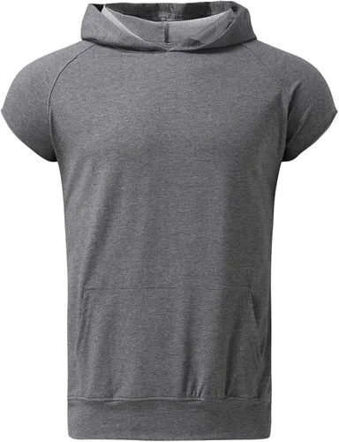 Vista 3 de Camiseta sin mangas para hombre, con capucha, para culturismo, corte muscular, sin mangas, gimnasio, entrenamiento, camiseta atlética