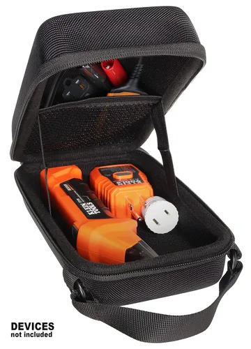 Vista 6 de Funda para Klein Tools 80016, ET310 AC Circuit Breaker Finder, Probador de salida GFCI integrado, receptáculo RT310 y kit de accesorios