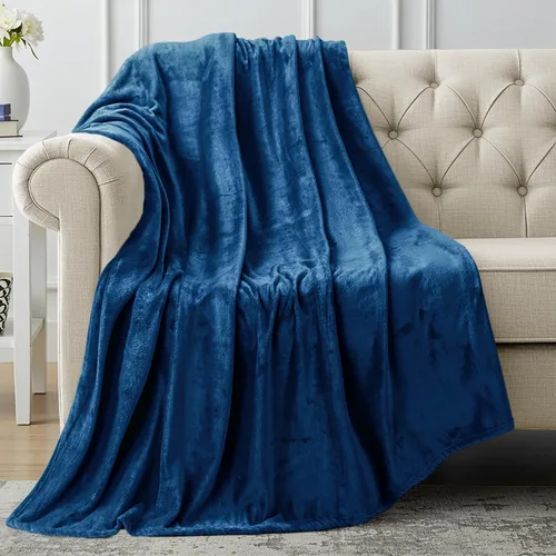 Vista 23 de Utopia Bedding - Manta de vellón de lujo, mullida, antiestática; manta de suave microfibra de 8.8 oz/yd² (300 g/m²) para sofá y cama; tamaño Gris