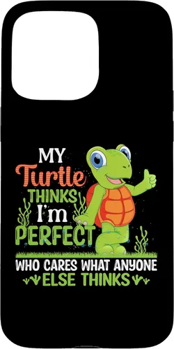Vista 28 de My Turtle Thinks I'm Perfect Who Cares What Tortoise Case for iPhone 16