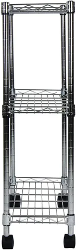 Vista 3 de Oceanstar carrito práctico multiuso con 3 estantes, cromado