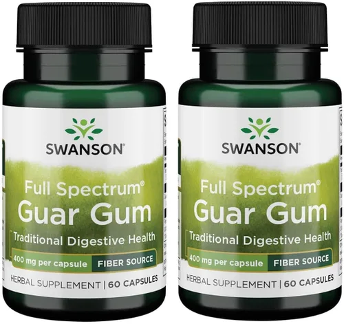 Vista 7 de Swanson Goma Guar de espectro completo, 400 mg, 60 cápsulas