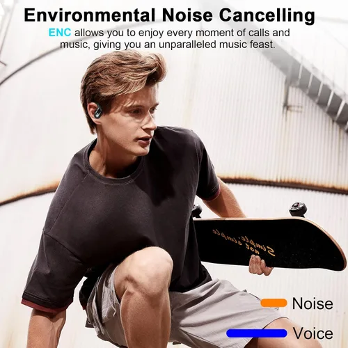 Vista 5 de Auricular Inalámbrico, Auriculares Bluetooth 5.4 de 75Hrs IP7 Impermeables para Deporte, Auriculares Inalámbricos para Correr con ENC Cancelación
