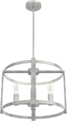Vista 6 de Hunter - Lámpara de araña Astwood de 4 luces, de tamaño mediano, regulable, enjaulada, con forma de tambor, para dormitorios, cocinas, comedor