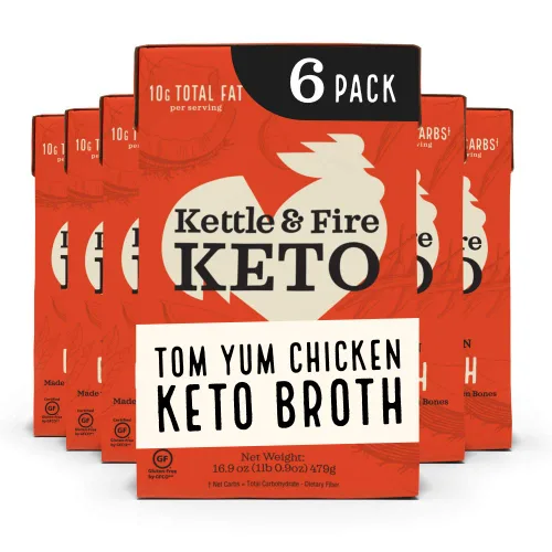Vista 22 de Kettle and Fire Classic - Caldo de hueso de ternera, aprobado por Keto, Paleo, y Whole 30, sin gluten, alto en proteínas y colágeno, paquete de 4