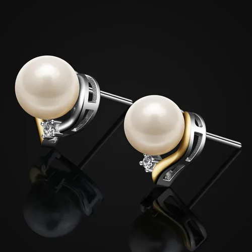 Vista 5 de Aretes de perlas para mujer, joyería de plata de ley 925, regalos para mujeres, esposa, mamá, niñas, ella