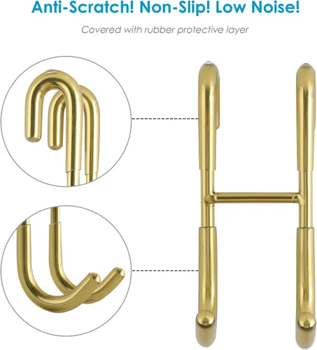 Vista 10 de Simtive Ganchos para Puerta de Ducha (Paquete de 2), Ganchos para Toallas para Baño de Vidrio Sin Marco para Squeegee, Negro