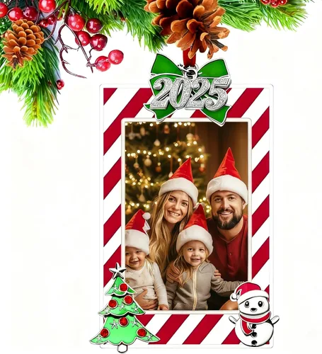 Vista 10 de ZUNON Marco de fotos de Navidad para exhibir imágenes, decoración colgante, marcos de fotos para el hogar de vacaciones, fiestas, decoración
