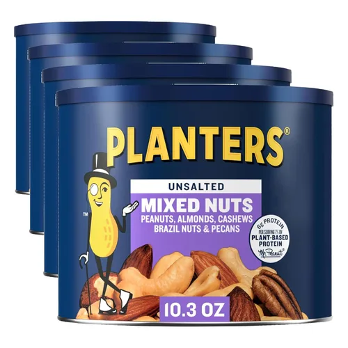 Vista 12 de PLANTERS Mezcla de nueces tostadas con miel, aperitivos para fiesta, proteína a base de plantas, recipiente de 10 onzas (paquete de 6)