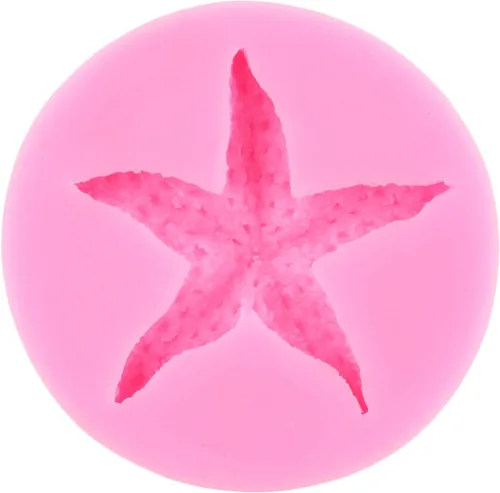 Vista 6 de Molde de silicona para fondant de temática marina, molde de silicona para estrellas de mar, mini moldes para hornear para decoración de tartas