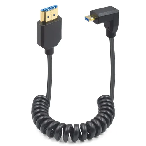 Vista 10 de Duttek Cable de extensión HDMI a Micro HDMI de 90 grados de 8K, 48 Gbps, 8 K a 60 Hz, ángulo descendente micro HDMI macho a HDMI hembra cable