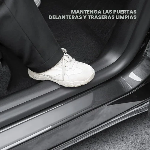 Vista 3 de 5PCS Door Sill Protector for Tesla Model YL Door Entry Guard (Black)
