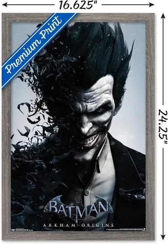 Vista 3 de Trends International DC Comics VIdeo Game - Arkham Origins - Póster de pared de retrato, 14.725 x 22.375 pulgadas, versión enmarcada de madera