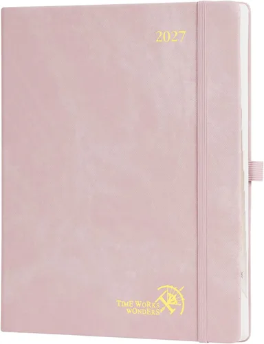 Vista 19 de POPRUN Agenda semanal y mensual 2027, libro de citas grande de 8.5 x 10.5 Verde oliva