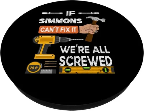 Vista 2 de Divertido si Simmons no puede arreglarlo, nadie puede manitas carpintero PopSockets intercambiables PopGrip