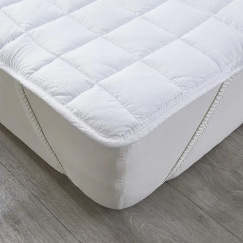 Vista 5 de Protector de colchón de microfibra de tamaño individual, funda transpirable con correas elásticas (bolsillo profundo ajustado de 8 a 18 pulgadas)