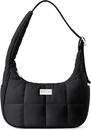 Vista 19 de TOPDesign Bolso de hombro acolchado para mujer, bolso de mano ultraligero con cremallera, correa ajustable