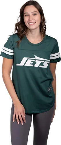 Vista 10 de Ultra Game Women's NFL Official Soft Mesh Varsity Stripe T-Shirt