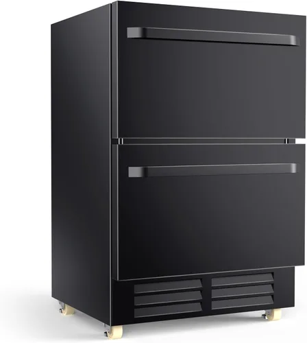Vista 13 de Velivi Mini refrigerador con puerta de cristal, nevera pequeña, escritorio, enfriador de bebidas con cerradura para bebidas de cerveza, 1.4 pies