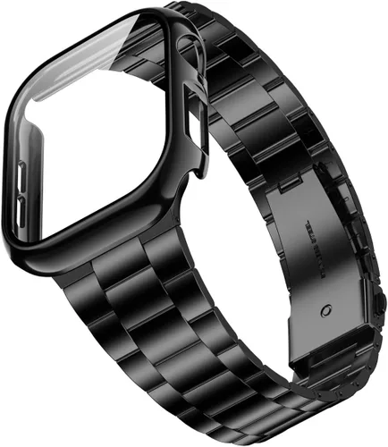 Vista 16 de Wolait Compatible con Apple Watch Band de 1.929 in 1.811 in 1.772 in 1.732 in 1.654 in 1.496 in 1.575 in 1.614 in, correas de acero inoxidable