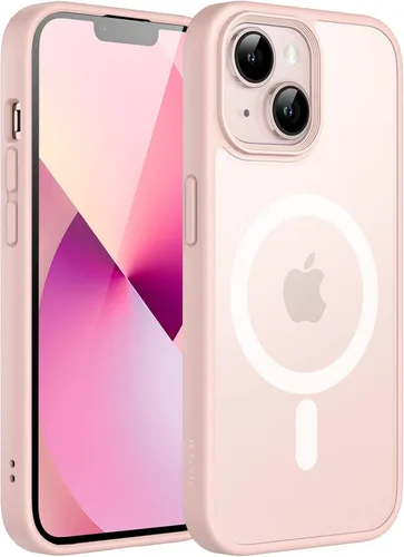 Vista 7 de JETech Funda magnética para iPhone 13 de 6.1 pulgadas, compatible con MagSafe, translúcida mate, delgada, a prueba de golpes, color negro