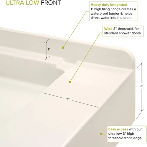 Vista 6 de Transolid Base de ducha FL6034L-32, camafeo Cameo