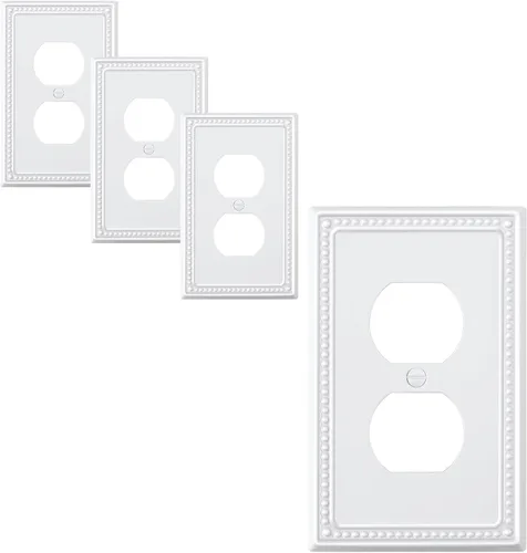 Vista 19 de Paquete de 2 cubiertas de placa de interruptor de luz de doble palanca, cubiertas decorativas de placa de doble interruptor Pearls, placa de pared