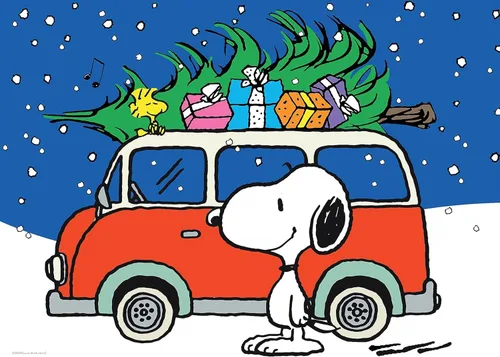 Vista 2 de Ceaco - Peanuts - Peace and Presents - Holiday - Rompecabezas de 100 piezas