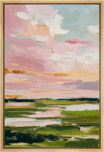 Vista 19 de MUDECOR Impresión en Lienzo Enmarcado Arte de Pared Pincelada Floral Abstracta en Tonos Neutros Cálidos Tonos Terrosos Ilustraciones Minimalismo