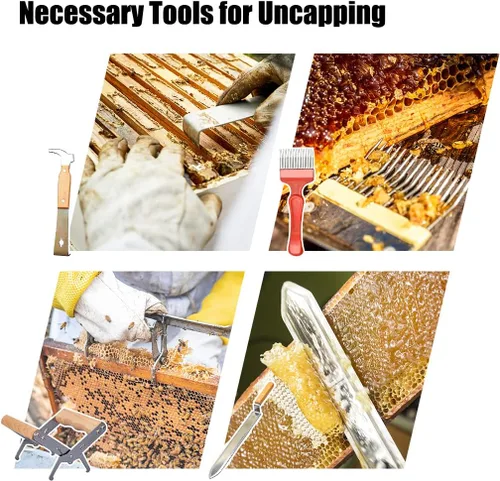 Vista 5 de MayBee Suministros de apicultura, kit de inicio de apicultura, 22 piezas, kit de herramientas de apicultura, kit de ahumador de abejas que incluye