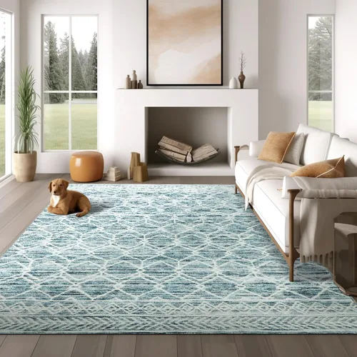 Vista 38 de jinchan - Tapete de pasillo marroquí de 2 x 6 pies con líneas, bohemio, lavable, para cocina, suave, geométrico, de lana sintética, antideslizante