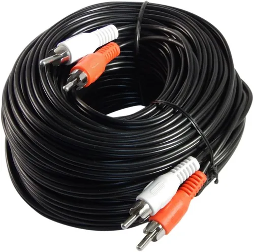Vista 3 de Your Cable Store Cable de audio RCA de 100 pies de 2 machos a 2 machos