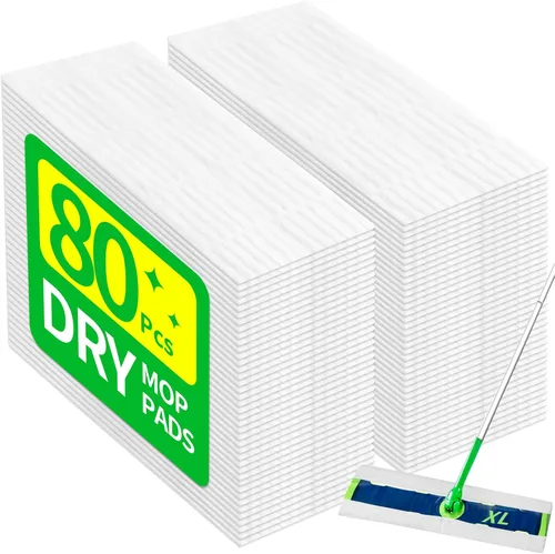 Vista 8 de Paños de barrido en seco XL compatibles con trapeador Swiffer Sweeper XL, repuesto de almohadillas secas desechables, paños secos para limpiar