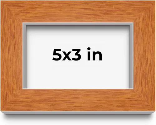 Vista 243 de Marco de 3 x 3 pulgadas de madera maciza de nuez y miel marrón con plexiglás acrílico UV, respaldo de tablero de espuma y accesorios para colgar
