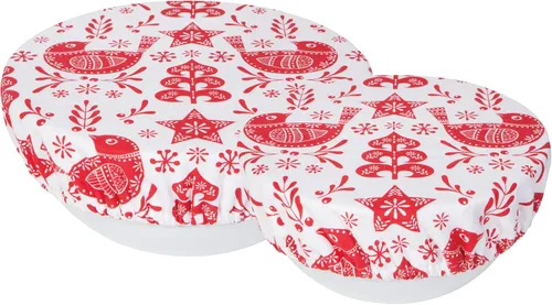 Vista 9 de Now Designs Adeline Save It - Juego de 2 fundas reutilizables de algodón para tazones de 7.5 y 9.25 pulgadas