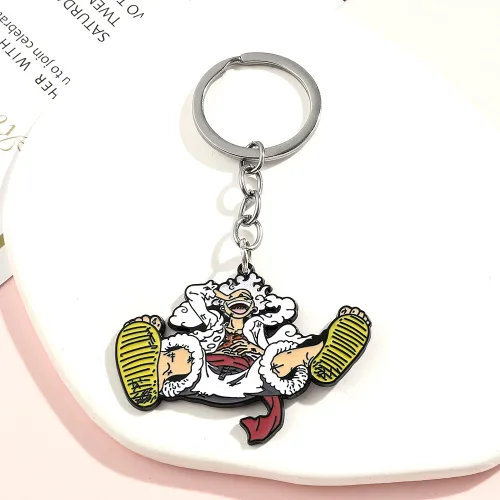 Vista 7 de feimeng jewelry Anime Onepiece - Llavero esmaltado con figura Lindo llavero creativo, mochila bolsa accesorios de coche, regalos para fanáticos