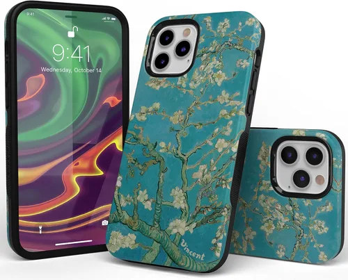Vista 8 de Casely - Funda floral para iPhone 12/12 Pro Compatible con MagSafe Funda para teléfono de almendro en flor de Van Gogh