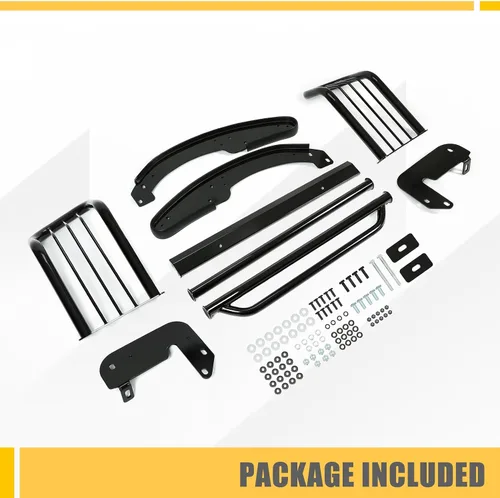 Vista 6 de KUAFU Protector de parachoques compatible con Ford Ranger Mazda Serie B pickup 2001-2012 con placa antideslizante, barra bull, parachoques