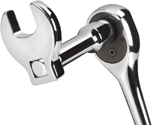 Vista 4 de URREA 4932 - Llave de pie de gallo de 3/8 pulgadas, llave de enchufe de extremo abierto de 1 pulgada con construcción forjada y acabado