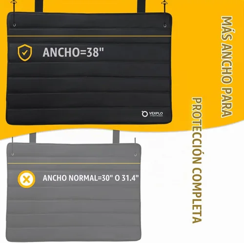 Vista 5 de Protector de parachoques trasero grande para automóviles, 38 x 25 pulgadas, protector de parachoques trasero de automóvil plegable, protege
