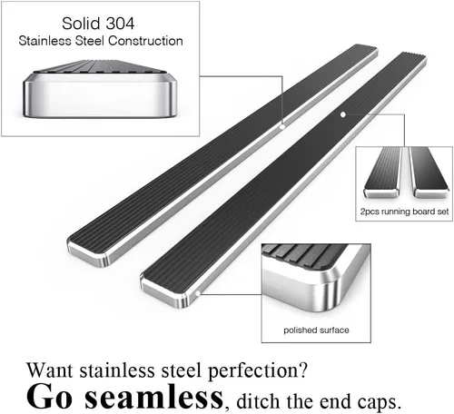 Vista 5 de iBoard - Estribos para Ford F150 2004 a 2008 Super Cab (Excl. Heritage), 6 pulgadas, Plateado