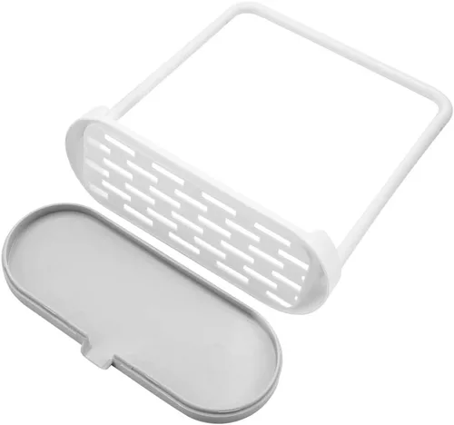Vista 8 de Toallero de cocina para encimera de cocina, soporte para trapo, soporte para trapo, barra desmontable de cocina, toallero, organizador de Gris